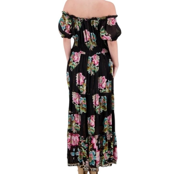 Summer Boho Floral Maxi Dress made in India - Picture 2 of 2